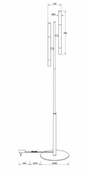 Торшер Maytoni Vigo MOD070FL-02B в Сысерти - sysert.mebel24.online | фото 3