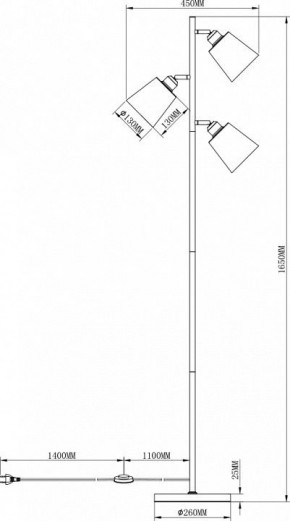 Торшер Moderli Floor V3050-3F в Сысерти - sysert.mebel24.online | фото 3