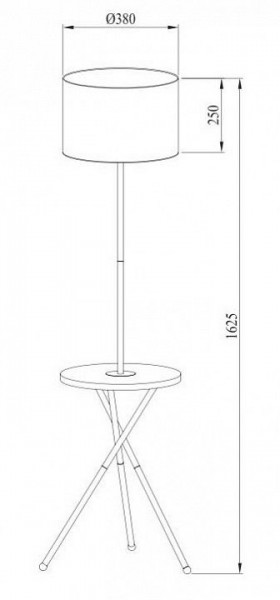 Торшер с полкой Arte Lamp Combo A2070PN-1BK в Сысерти - sysert.mebel24.online | фото 2