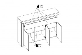 Тумба 3D3S, TAURUS, цвет белыйдуб вотан в Сысерти - sysert.mebel24.online | фото 1