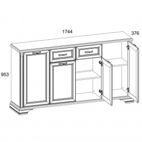 Тумба 4D1S, MONAKO, цвет Сосна винтаж/дуб анкона в Сысерти - sysert.mebel24.online | фото 2