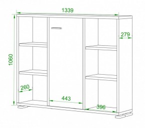 Тумба комбинированная Домино нельсон ПУ-60-2 в Сысерти - sysert.mebel24.online | фото 2