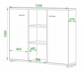 Тумба комбинированная Домино нельсон ПУ-60-3 в Сысерти - sysert.mebel24.online | фото 2