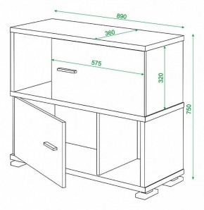 Тумба комбинированная Домино СБ-30/2 в Сысерти - sysert.mebel24.online | фото 2