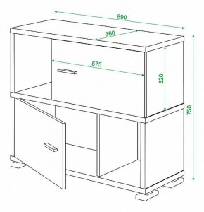 Тумба комбинированная Домино СБ-30/2 в Сысерти - sysert.mebel24.online | фото 3