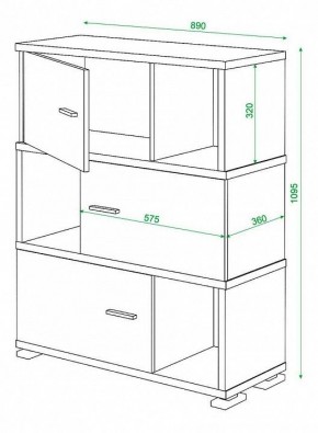 Тумба комбинированная Домино СБ-30/3 в Сысерти - sysert.mebel24.online | фото 2