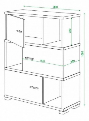 Тумба комбинированная Домино СБ-30/3 в Сысерти - sysert.mebel24.online | фото 3