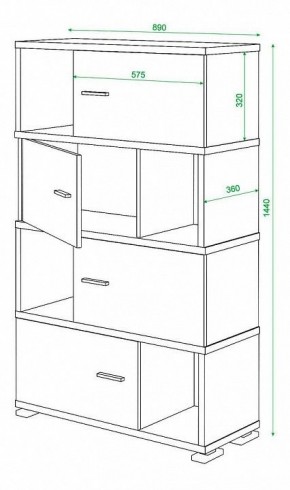 Тумба комбинированная Домино СБ-30/4 в Сысерти - sysert.mebel24.online | фото 3