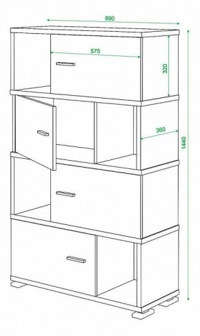 Тумба комбинированная Домино СБ-30/4 в Сысерти - sysert.mebel24.online | фото 2