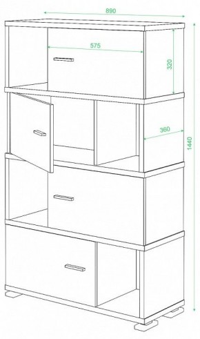 Тумба комбинированная Домино СБ-30/4 в Сысерти - sysert.mebel24.online | фото 2