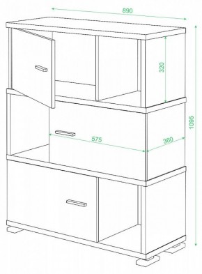 Тумба комбинированная СБ-30/3 в Сысерти - sysert.mebel24.online | фото 2