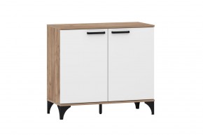 Тумба НМ 013.78 "Марсель" (Меренга/Дуб Крафт Табачный) в Сысерти - sysert.mebel24.online | фото