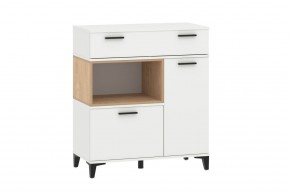 Тумба НМ 013.80 "Bergen" (Белый/Дуб бунратти) в Сысерти - sysert.mebel24.online | фото