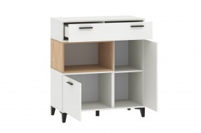Тумба НМ 013.80 "Bergen" (Белый/Дуб бунратти) в Сысерти - sysert.mebel24.online | фото 2