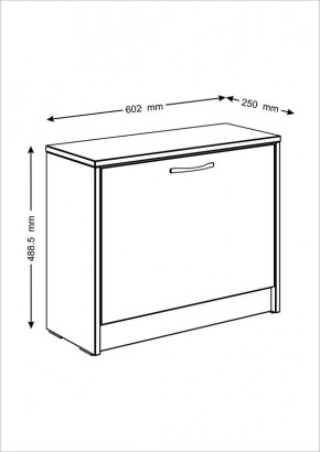 Тумба ОРИОН с одной полкой для обуви, цвет белый в Сысерти - sysert.mebel24.online | фото 3