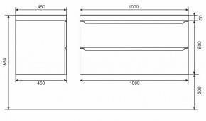 Тумба под раковину Uperwood Tanos 100 см, подвесная, черная матовая в Сысерти - sysert.mebel24.online | фото 6