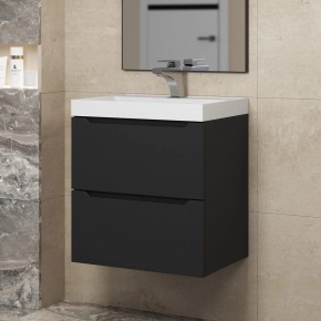 Тумба под раковину Uperwood Tanos 50 см, подвесная, черная матовая в Сысерти - sysert.mebel24.online | фото