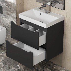 Тумба под раковину Uperwood Tanos 50 см, подвесная, черная матовая в Сысерти - sysert.mebel24.online | фото 2