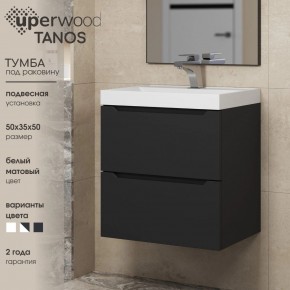 Тумба под раковину Uperwood Tanos 50 см, подвесная, черная матовая в Сысерти - sysert.mebel24.online | фото 4