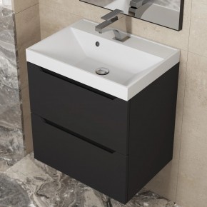 Тумба под раковину Uperwood Tanos 50 см, подвесная, черная матовая в Сысерти - sysert.mebel24.online | фото 9