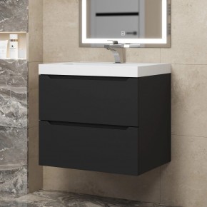 Тумба под раковину Uperwood Tanos 60 см, подвесная, черная матовая в Сысерти - sysert.mebel24.online | фото