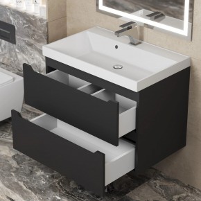 Тумба под раковину Uperwood Tanos 70 см, подвесная, черная матовая в Сысерти - sysert.mebel24.online | фото 2