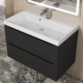 Тумба под раковину Uperwood Tanos 80 см, подвесная, черная матовая в Сысерти - sysert.mebel24.online | фото 11