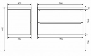 Тумба под раковину Uperwood Tanos 90 см, подвесная, черная матовая в Сысерти - sysert.mebel24.online | фото 6