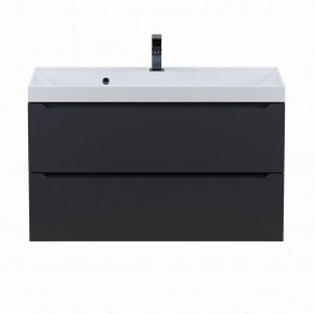 Тумба под раковину Uperwood Tanos 90 см, подвесная, черная матовая в Сысерти - sysert.mebel24.online | фото 8