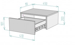 Тумба подвесная прикроватная K209 в Сысерти - sysert.mebel24.online | фото 2