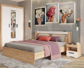 Тумба прикроватная Адель дуб крафт золотой/белый в Сысерти - sysert.mebel24.online | фото 3