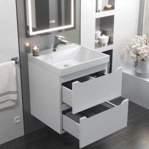 Тумба с раковиной Uperwood Tanos 50 см, подвесная, белая матовая в Сысерти - sysert.mebel24.online | фото 11