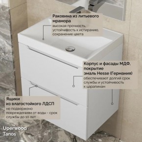 Тумба с раковиной Uperwood Tanos 50 см, подвесная, белая матовая в Сысерти - sysert.mebel24.online | фото 6