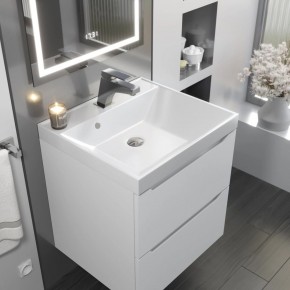 Тумба с раковиной Uperwood Tanos 50 см, подвесная, белая матовая в Сысерти - sysert.mebel24.online | фото 9