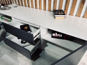 Тумба ТВ большая Парус (Белый/Графит) в Сысерти - sysert.mebel24.online | фото 3