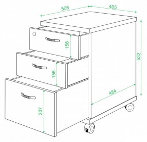 Тумбочка Домино ТС-2 в Сысерти - sysert.mebel24.online | фото 2