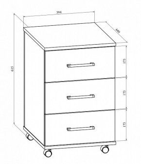 Тумбочка Офис ОФ-22 в Сысерти - sysert.mebel24.online | фото 2