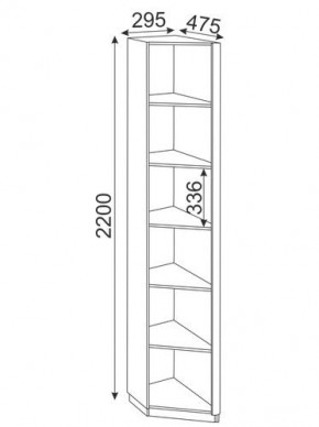 Угловая секция Глэдис М25 (ЯШС/Белый) в Сысерти - sysert.mebel24.online | фото 2