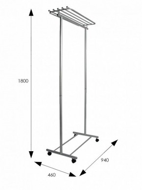 Вешалка гардеробная М-9 металлик в Сысерти - sysert.mebel24.online | фото