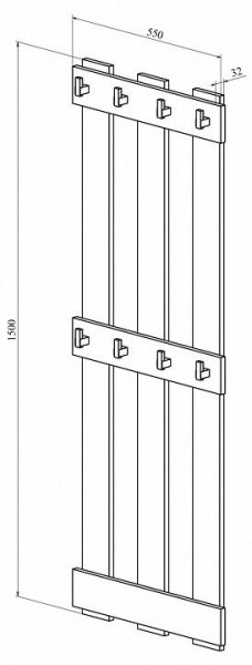 Вешалка настенная Агата АТ-11 в Сысерти - sysert.mebel24.online | фото 2