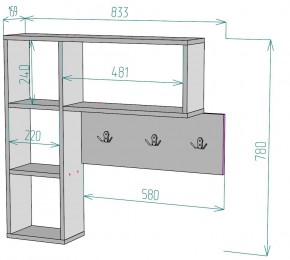 Вешалка настенная для одежды V28 в Сысерти - sysert.mebel24.online | фото 2