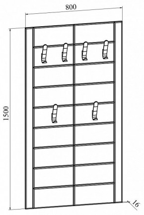 Вешалка настенная Изабель ИЗ-80 в Сысерти - sysert.mebel24.online | фото 2