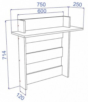 Вешалка-полка Cross ВЕШ1 в Сысерти - sysert.mebel24.online | фото 3