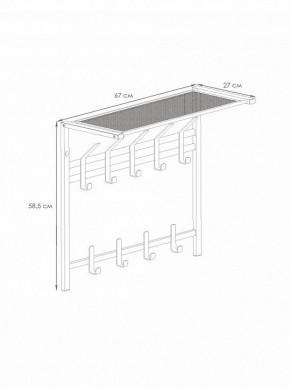 Вешалка-полка Торонто 22 в Сысерти - sysert.mebel24.online | фото 3