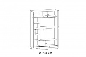 ВИНТЕР - 6.16 Шкаф-купе 1600 без зеркала в Сысерти - sysert.mebel24.online | фото 2