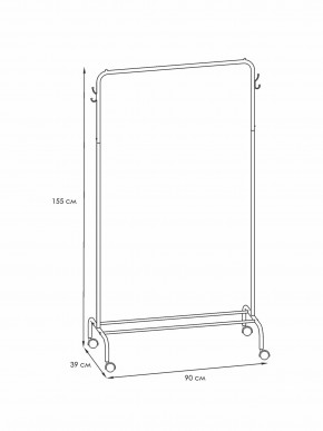 ВНП 299 М Вешалка гардеробная "Радуга 2" Медный антик в Сысерти - sysert.mebel24.online | фото 2