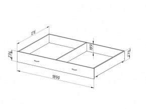Ящик для металлических кроватей 120*190 (Дуб молочный) в Сысерти - sysert.mebel24.online | фото 2