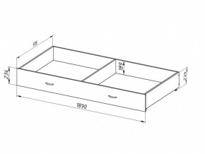 Ящик для металлических кроватей 90*190 (Венге) в Сысерти - sysert.mebel24.online | фото