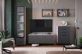 ЗЕФИР Гостиная К2 (белое дерево/черный муар) в Сысерти - sysert.mebel24.online | фото