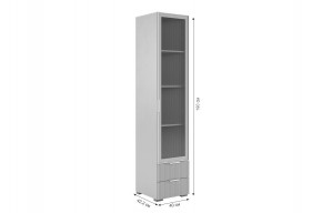 ЗЕФИР Гостиная К2 (белое дерево/черный муар) в Сысерти - sysert.mebel24.online | фото 6